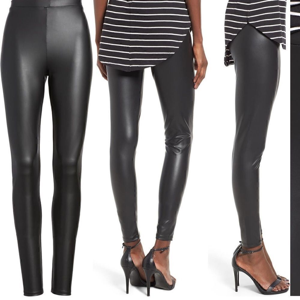 BP. Nordstrom Women’s Faux Leather Black Legging, Size Small Like-New Condition